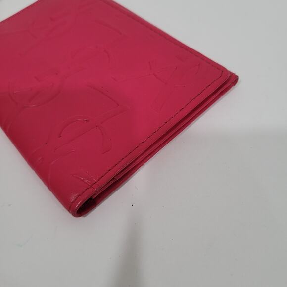 Yves Saint Lauren YSL Leather Calfskin Pink Wallet Small Card Holder Compact - Picture 11 of 12